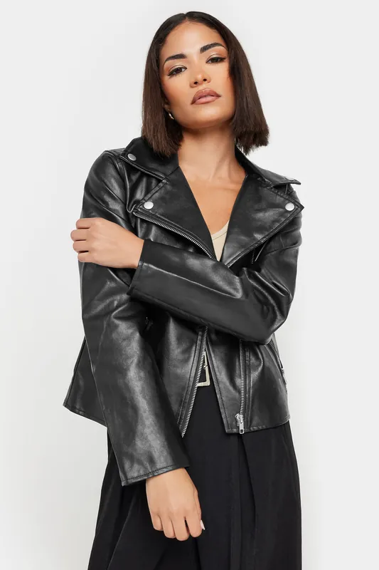 Petite Faux Leather Jacket - PixieGirl
