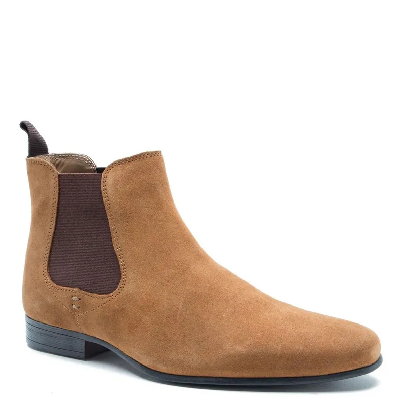 Stanway Suede Pointed Leather Chelsea Boots - Thomas Crick