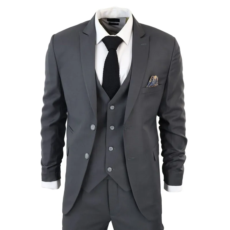 IM1 Classic Plain 3 Piece Suit - Infinity Leather