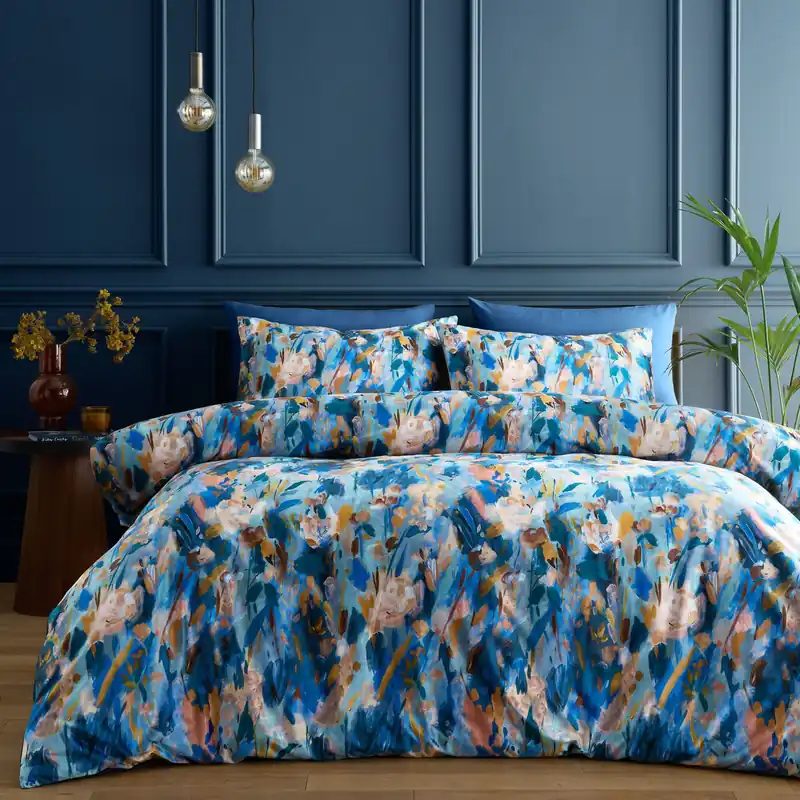 Daphne Floral Duvet Cover Quilt Set With Pillowcase Bedding - Portfolio Home