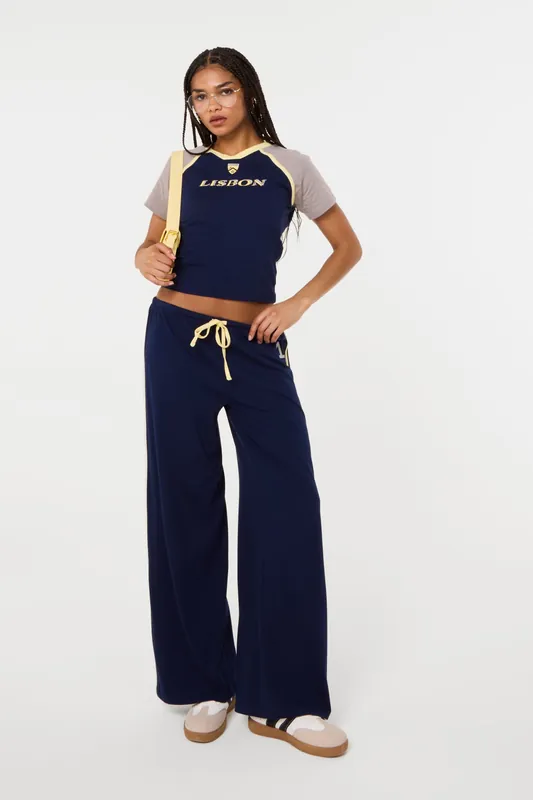 Navy Lisbon Fitted T-Shirt
