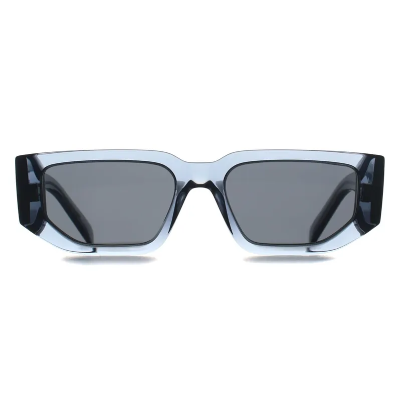 Rectangle Transparent Ocean Dark Grey PR09ZS - Prada