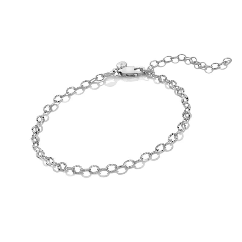 Diamond Cut Oval Bracelet - Hot Diamonds
