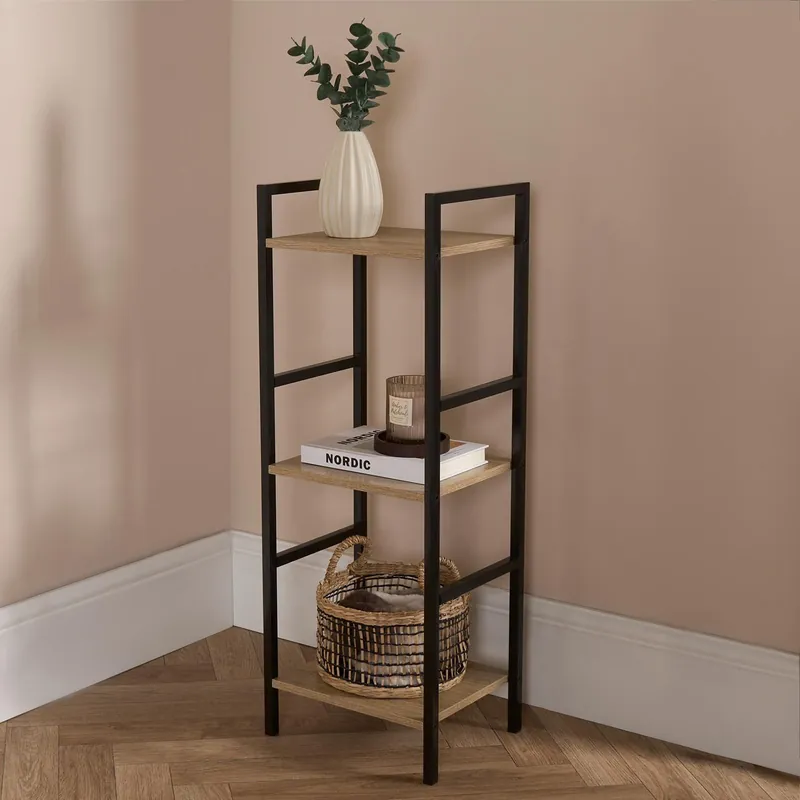 Manhattan 3 Tier Shelving Unit Modern Wire Storage Organiser - OHS
