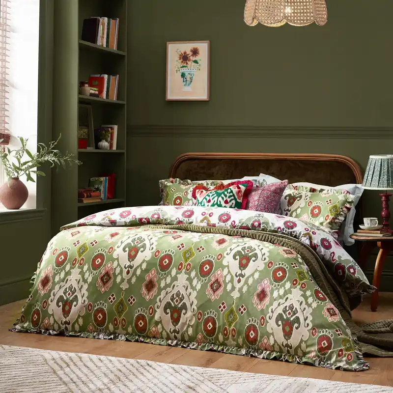 Dawson Ikat Reversible Duvet Set - Paoletti