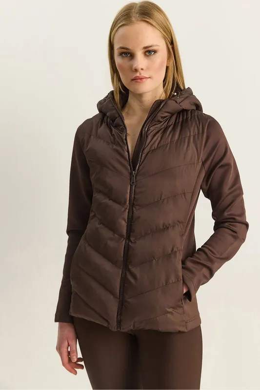 Hooded Puffers Coat - Bianco Lucci