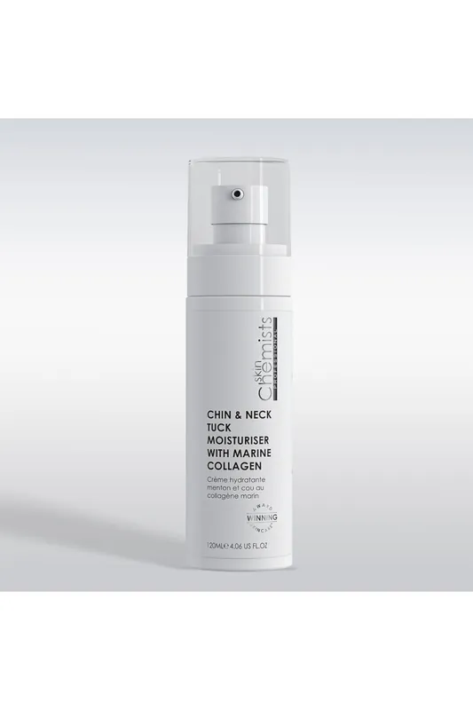 Chin & Neck Tuck Anti-Ageing Moisturiser with Marine Collagen 120ml for Firmness and Elasticity