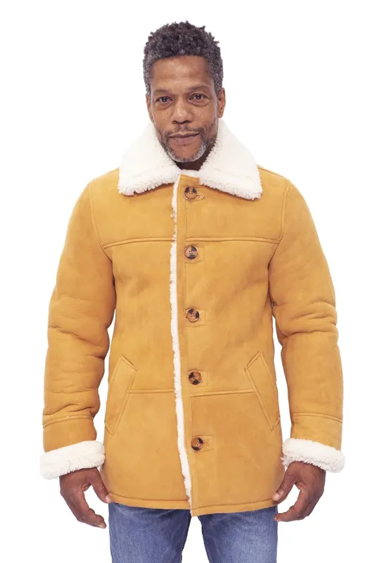 Classic Sheepskin Car Coat-Leyton