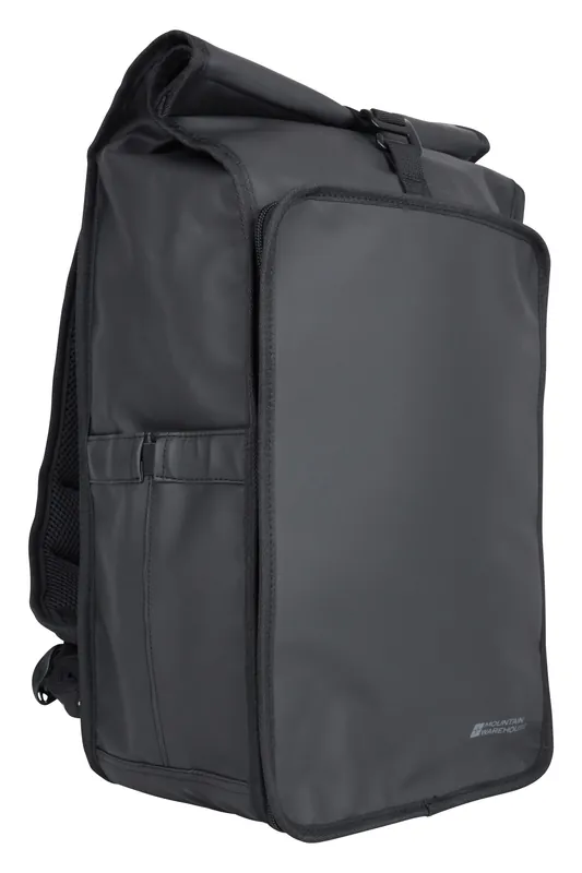 Durable Adjustable Strap Padded Back 22L Roll Top Commuter Backpack - Mountain Warehouse
