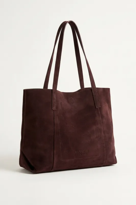 Real Cow Suede Tote Bag - Barneys Originals