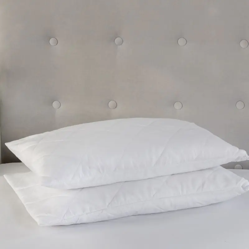 Waterproof Quilted Pillow Protectors 2PK Soft Touch Microfibre Protector Zippered Closing - Snug City