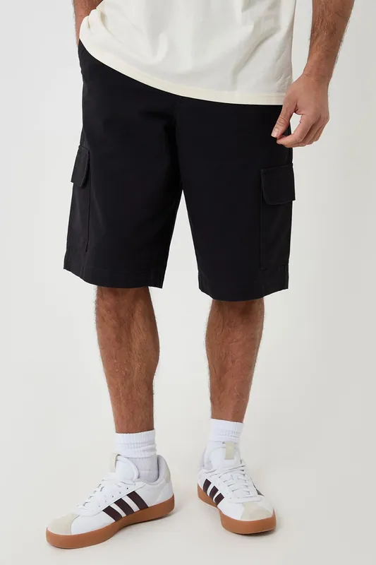 Baggy Fit Cotton Cargo Shorts - Threadbare