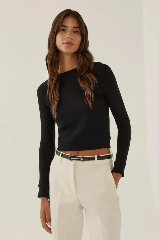 Slim Fit Crew Neck Blouse - Hiccup