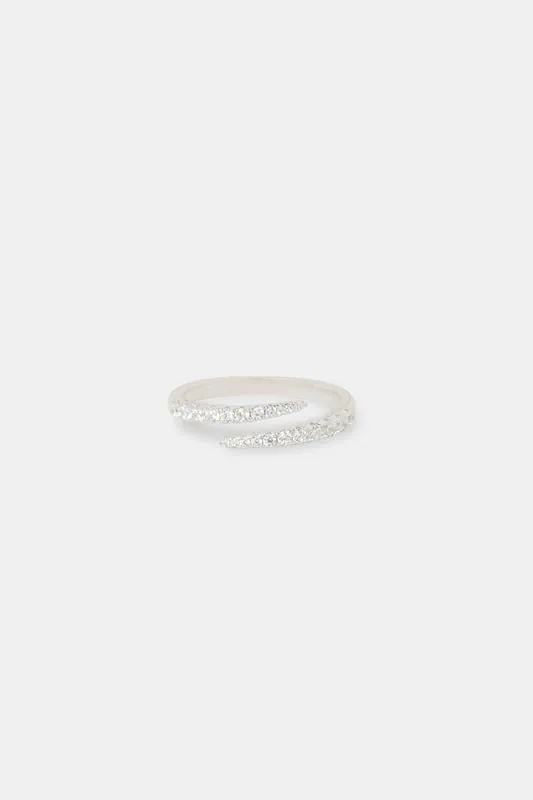 Iced CZ Wrap Ring - 7mm
