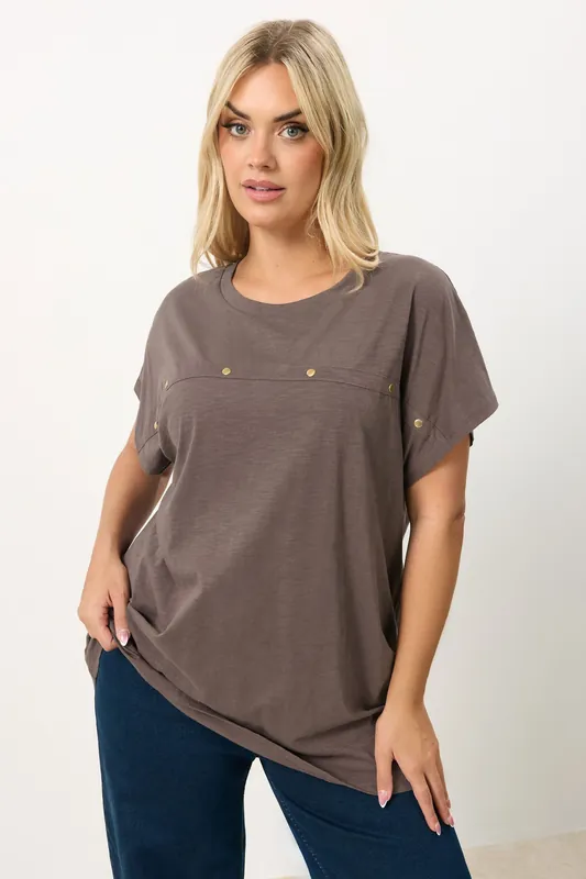 Stud Grown-On Sleeve T-Shirt