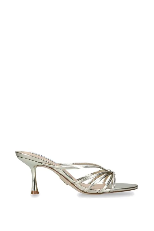 Edna Champagne' Leather Heels - STEVE MADDEN