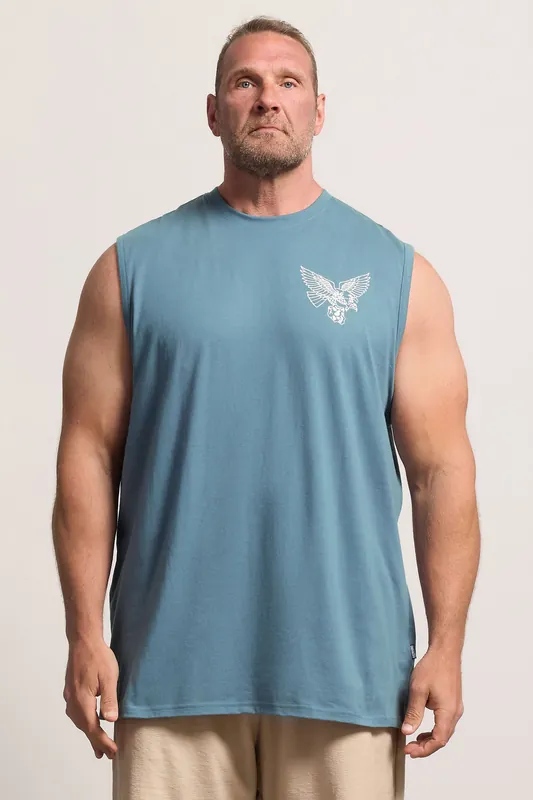 Graphic Extra Long Muscle Vest - BadRhino