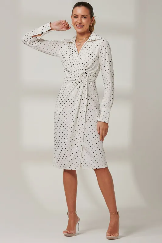 Wrap Front Buckle Detail Shirt Dress - Jolie Moi