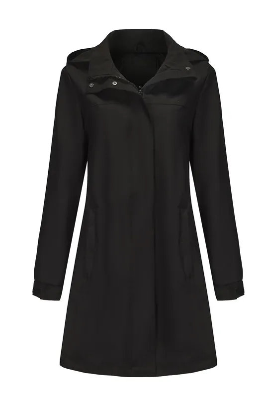 Waterproof Trench Coat with Detachable Hood - MODISHION