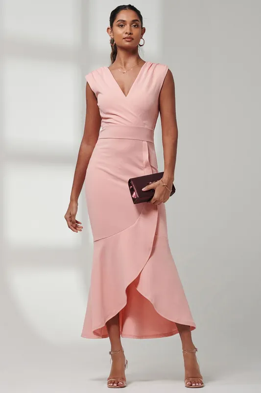 Mabruka Frill Fishtail Maxi Dress - Jolie Moi
