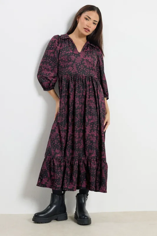 Petite Abstract Midi Dress - PixieGirl