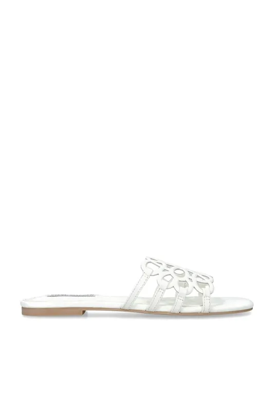 Lotus White' Leather Sandals - STEVE MADDEN