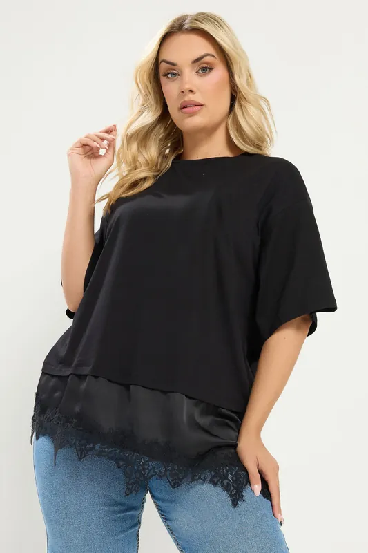 Lace Trim T-Shirt