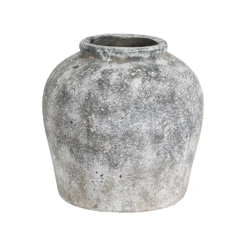 Aged Stone Ceramic Vase - Hill Interiors
