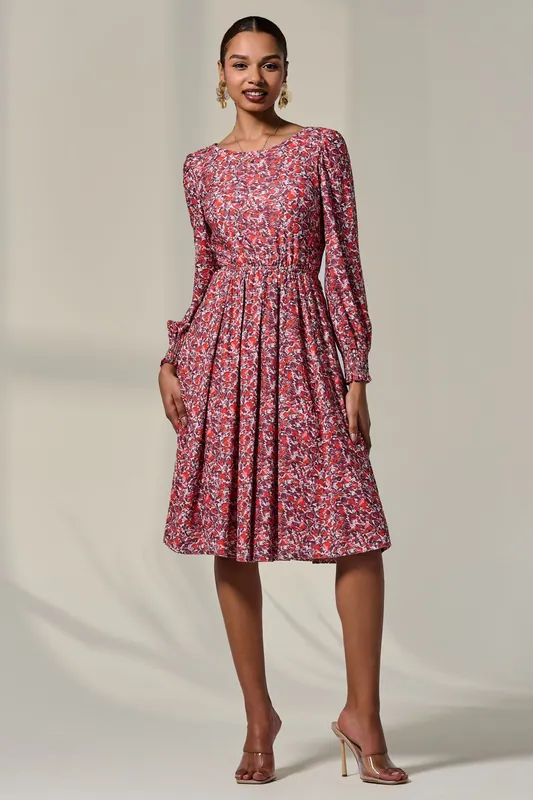 Long Sleeve Jersey Midi Dress - Jolie Moi