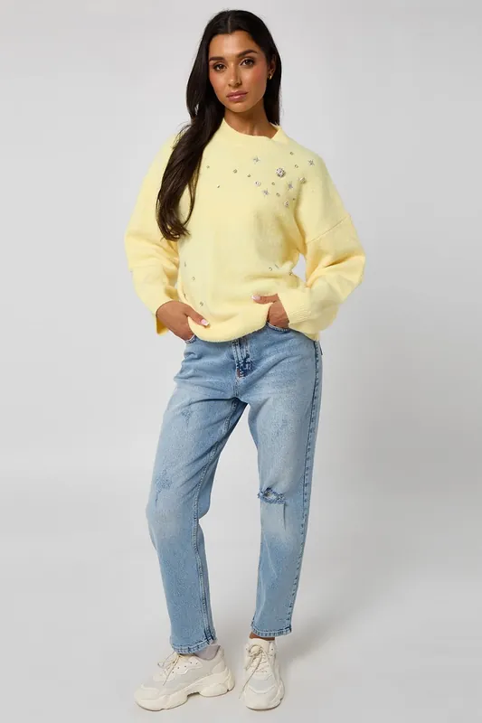 Embellished Embroidery Jumper - Urban Bliss
