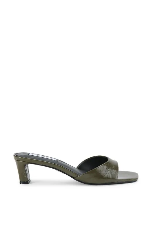 Hints Dark Green' Leather Heels - STEVE MADDEN