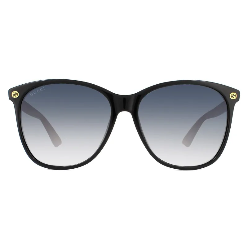 Square Black Brown Grey Gradient Sunglasses - Gucci