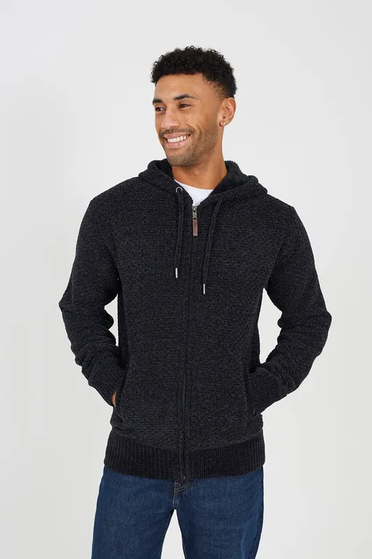 Full Zip Chenille Hoodie - Brave Soul