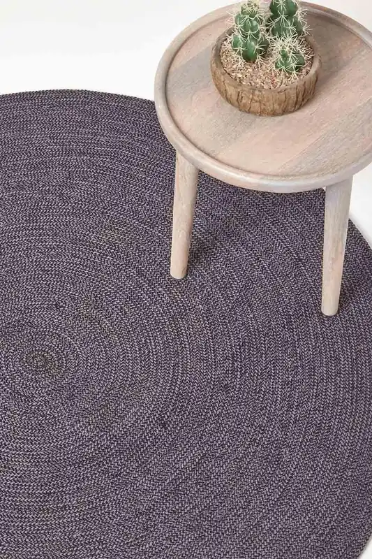 Melange Braided Round Rug - Homescapes