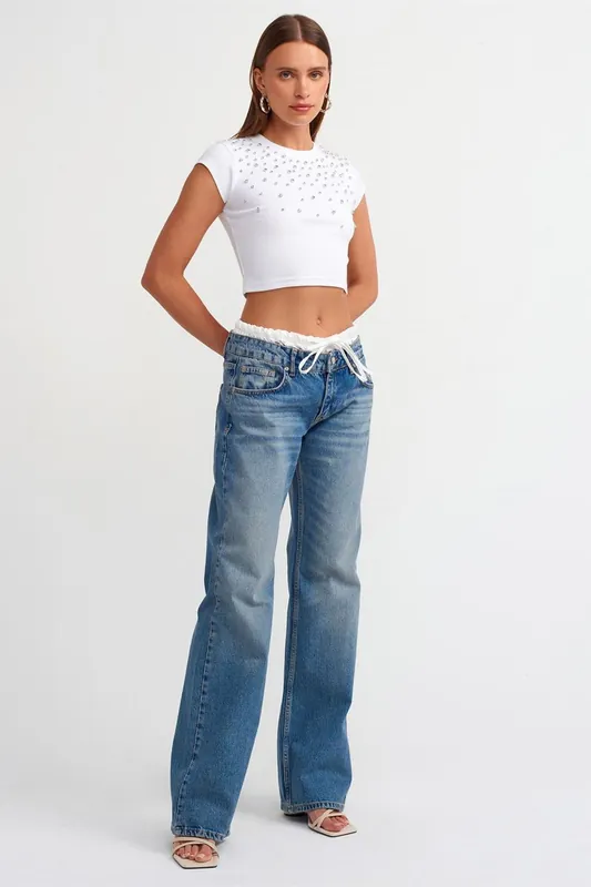 Women's Mid-Waist Straight-Leg Jeans