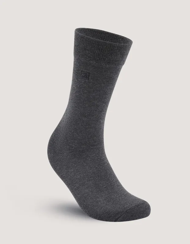 Charcoal Grey Plain Premium Socks - Brian Oak