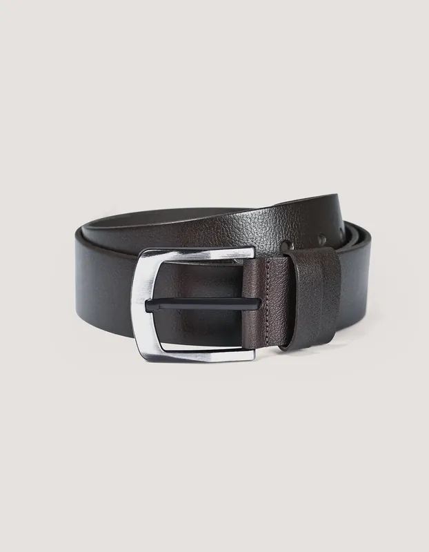 Dark Brown Plain Casual Belt - Brian Oak