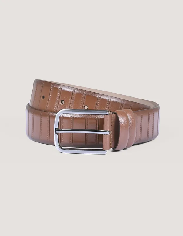 Formal Brown Leather Belt - Brian Oak