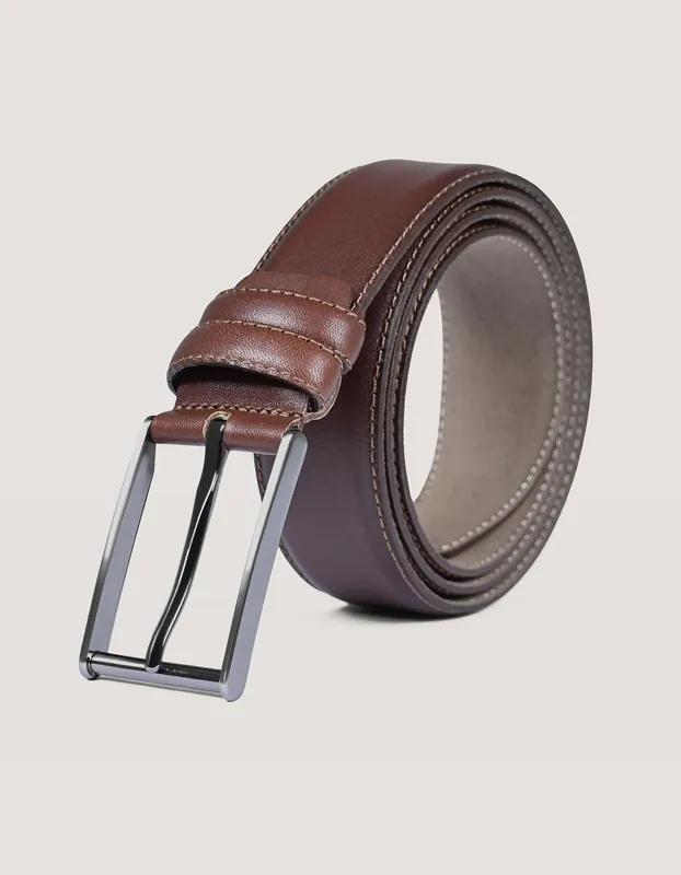 Classic Brown Leather Belt - Brian Oak