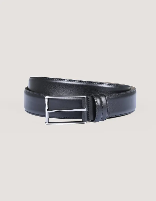Classic Black Leather Belt - Brian Oak