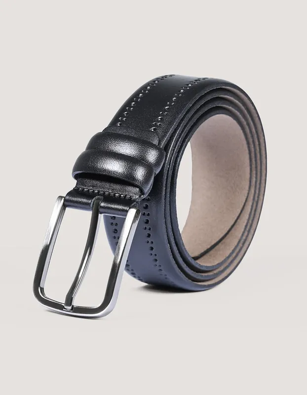 Textured Black Formal Belt - Brian Oak