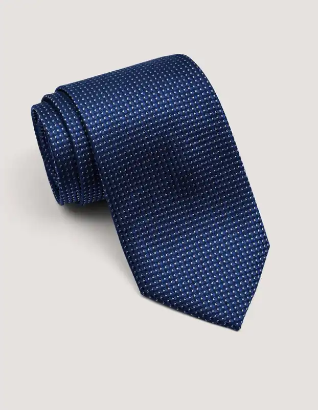 Brass Dotted Classic Silk Tie - Brian Oak