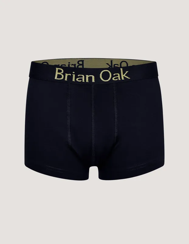 Black Cotton Stretch Boxer Short - Brian Oak