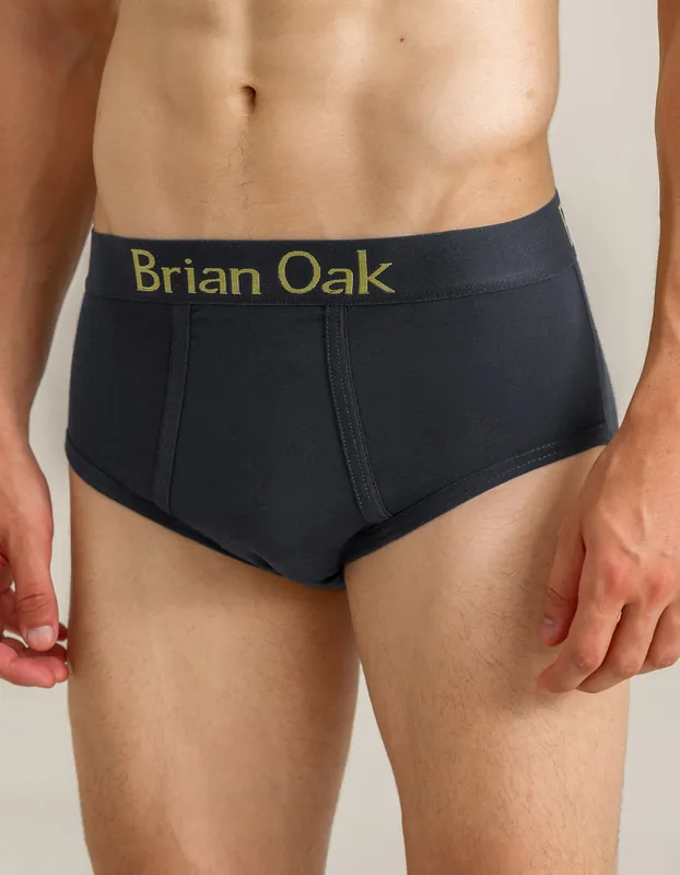 Black Plain Jersey Brief - Brian Oak