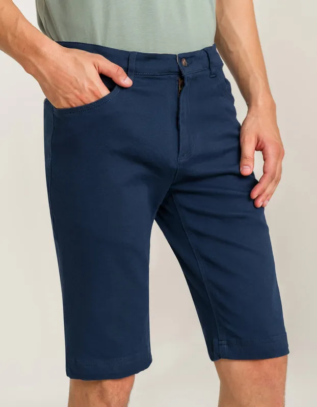 Navy Smart Fit Denim Shorts - Brian Oak
