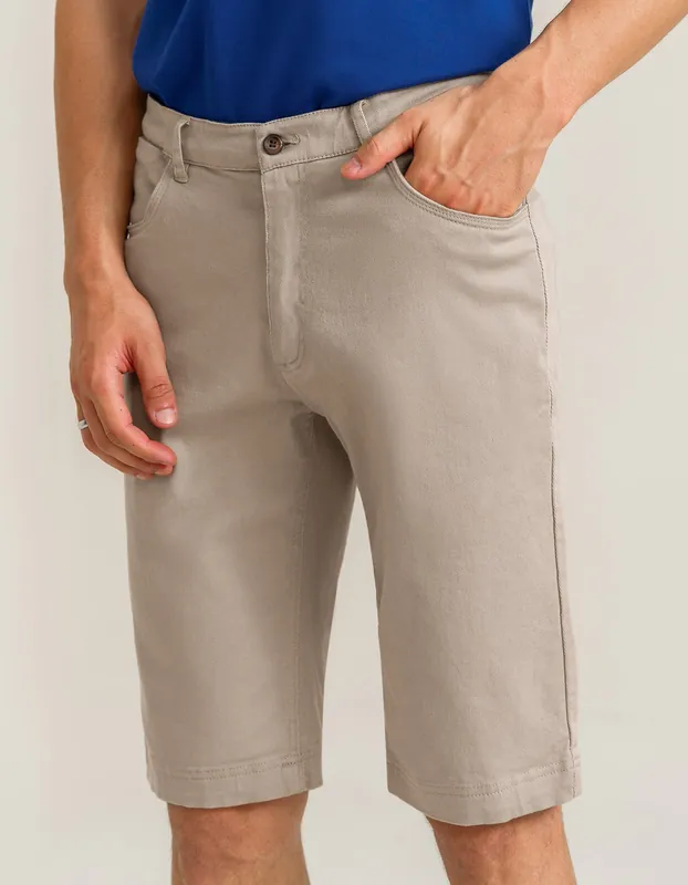 Men’s Denim Shorts – Stone - Brian Oak