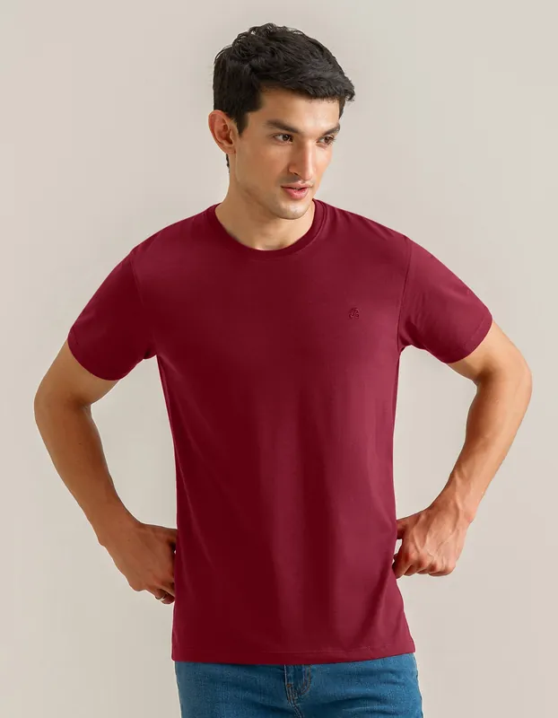 Maroon Premium Cotton Tee - Brian Oak