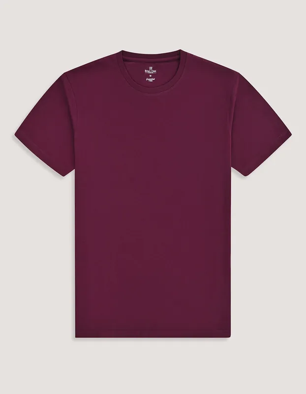 Maroon Plain Cotton T-Shirt