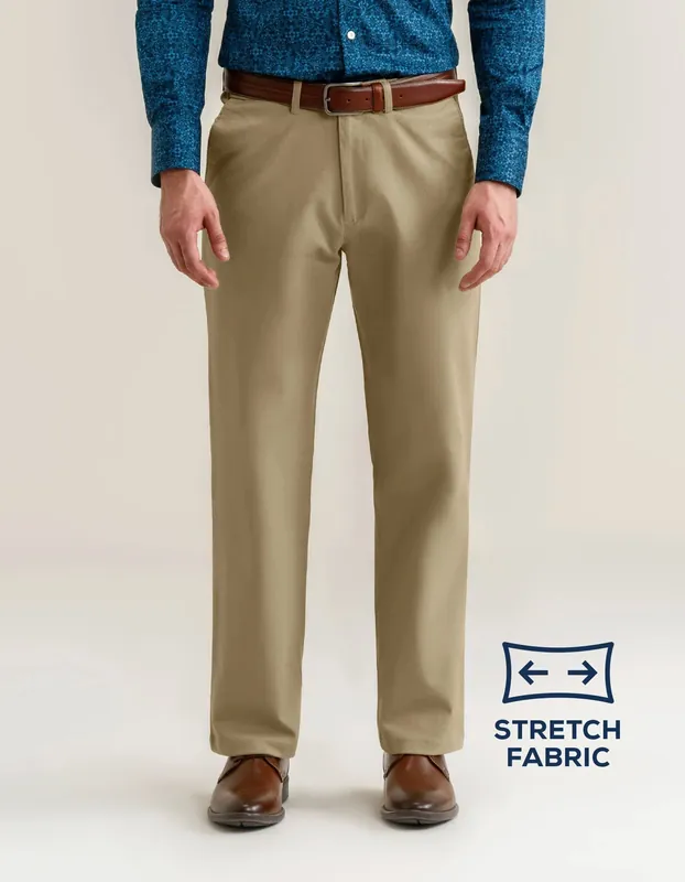 Easy Care Chinos – Khaki - Brian Oak