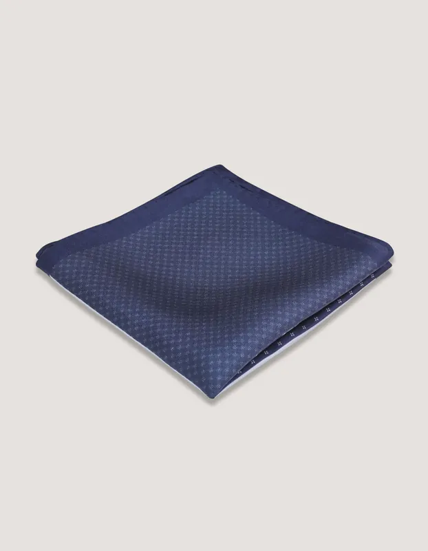 Pure Silk Navy Pocket Square - Brian Oak